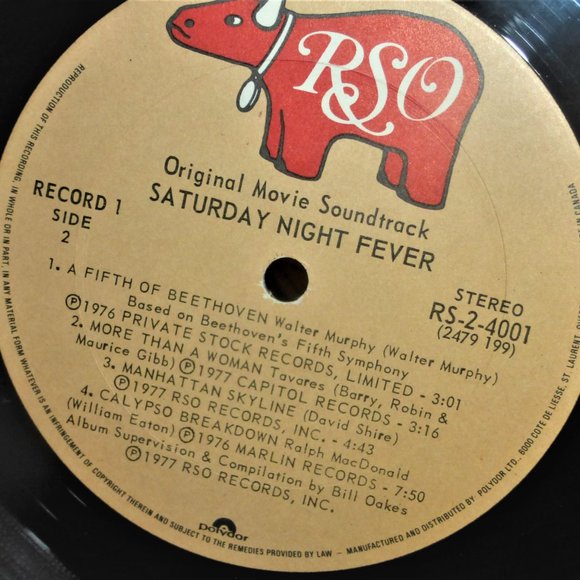 1st Press 1977 SATURDAY NIGHT FEVER Vinyl LP Record Original Soundtrack - Picture 2 of 5